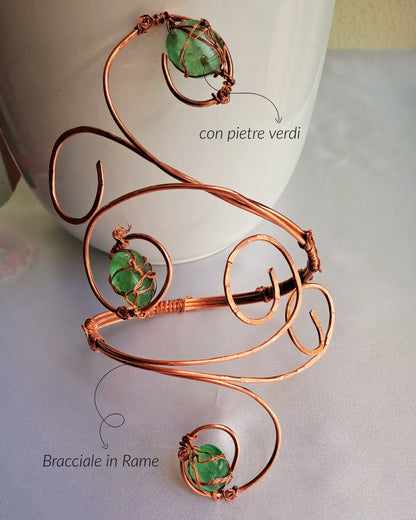 BRACCIALE CON PIETRE VERDI