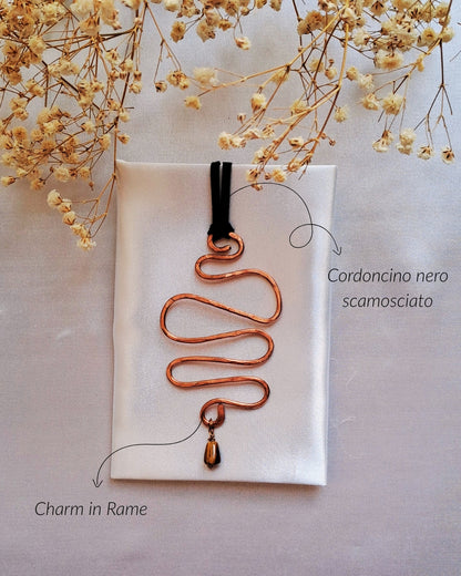 COLLANA GOCCIA MARRONE