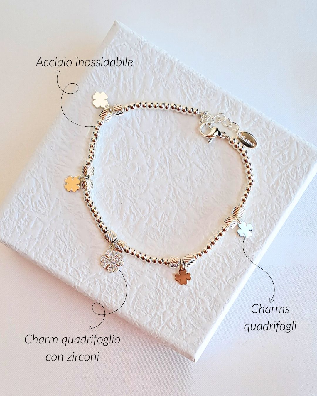 BRACCIALE CROISETTE ARGENTO